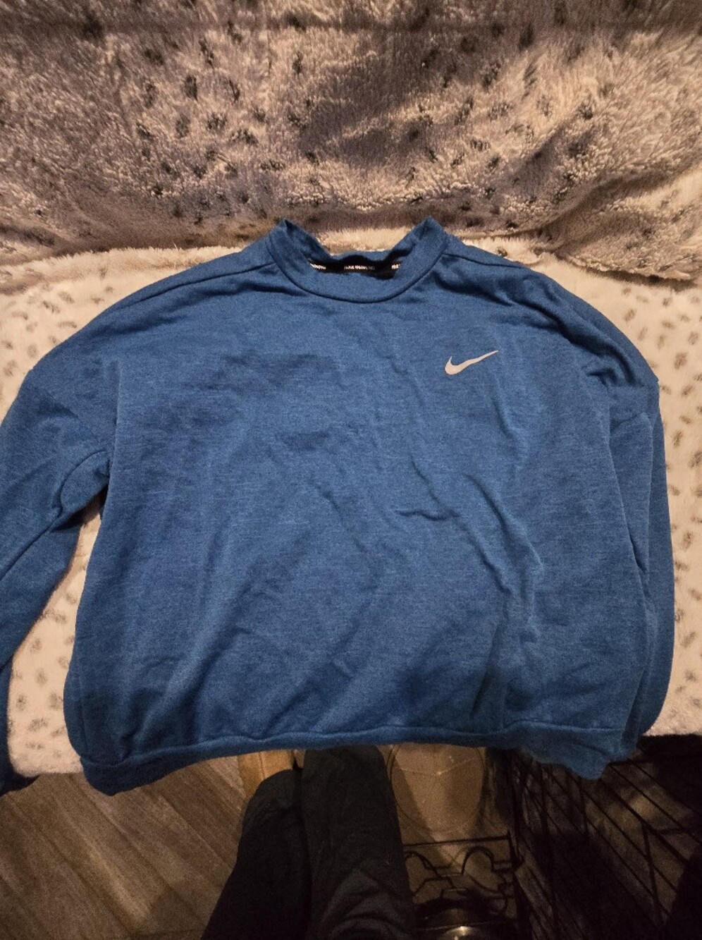 Nike Blue Long Sleeve Crew Performance Top